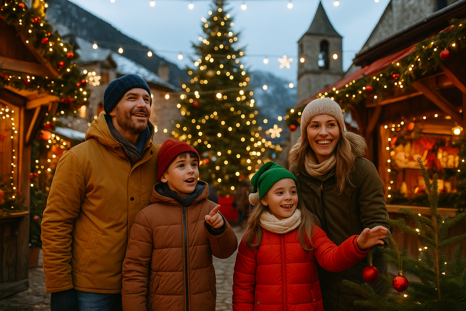 Marche de Noel en famille
